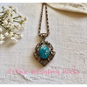 Kabana KBN Vintage Sterling Silver Pendant Necklace 16”